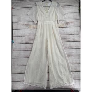 Vacate the Label Anthropologie Habitat Jumpsuit Women's Size Small Cream/Beige‎